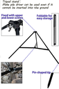 Triangle double head lamp stand #D-243