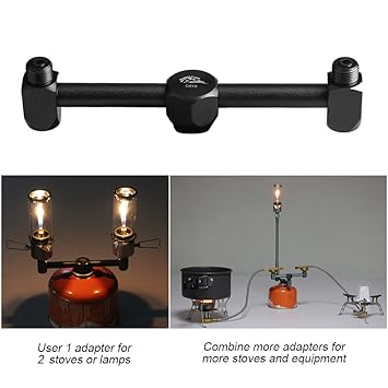 2 Outlet Adapter for EN417 Lindal Valve Canister Device Camping Lantern #Z24