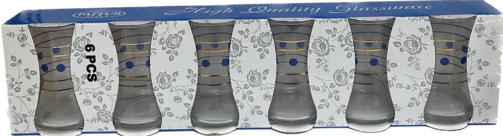 Tea Cups Set of 6 Pcs Kuwaiti pattern #JB004-6RB