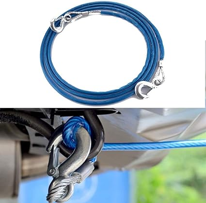 TOW ROPE STEEL 2.5M 10MILLIMETER - ABO JAMAL