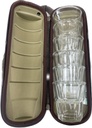 BAG WITH LARGE TEA CUPS SET OF 6 PCS DARK BROWN FROM AL-RIMAYA #22-3203