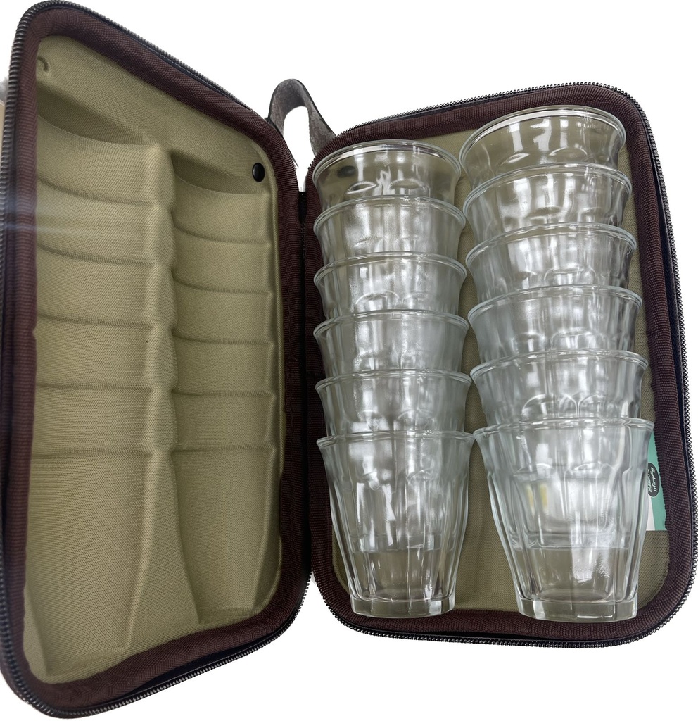 Set of 12 Cups with Light Brown Bag from Alrimaya #22-4149