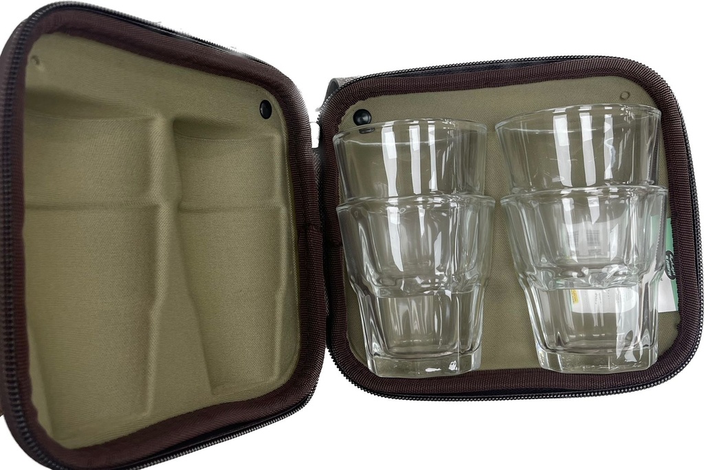 Set of 4 Large Cups with Light Brown Bag from Alrimaya #22-4150