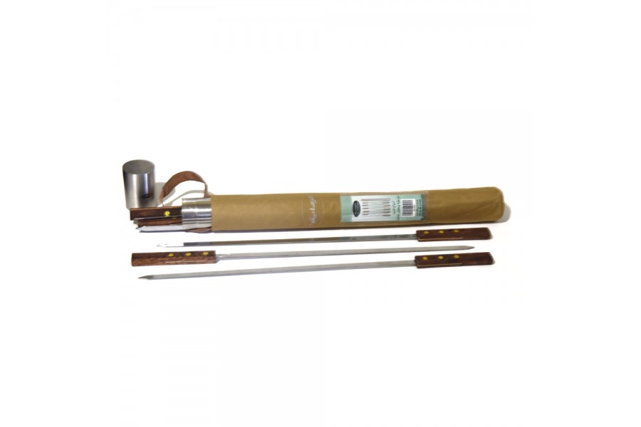 Big BBQ skewers with stainless steel box RIMAYA