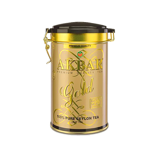 Akbar Gold Pure Ceylon Leaf Tea, Tin Box 450 g