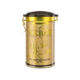 [00346] Akbar Gold Pure Ceylon Leaf Tea, Tin Box 450 g