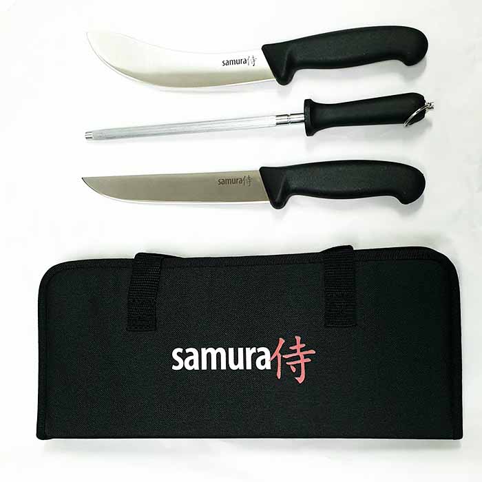 Samura BUTCHER Set of 2 knives & Honing Rod With Bag #SBU-0230