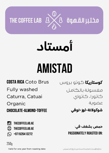 [01058] Amistad Coffee Beans 250g - Coffee Lab