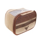 ALHOR WOODEN CLOTH SPICES BAG WITH 6 PCS OF CANS #10693-1