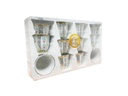 White cup set of 12 pieces omega O-ACC120/PLM