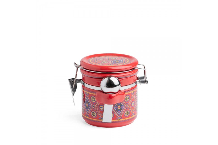 CANISTER WITH SPOON  600ML - RED FROM AL-RIMAYA #22-3344