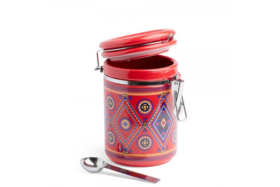 CANISTER WITH SPOON  1200ML - RED FROM AL-RIMAYA #22-3350