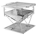Stainless Steel Wood Burning Grill and Fire Pit with Carrying Bag #MT-035