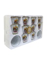 Large White UAE Emblem Cup Set Of 12 Pieces Omega O-ACC150/UAE