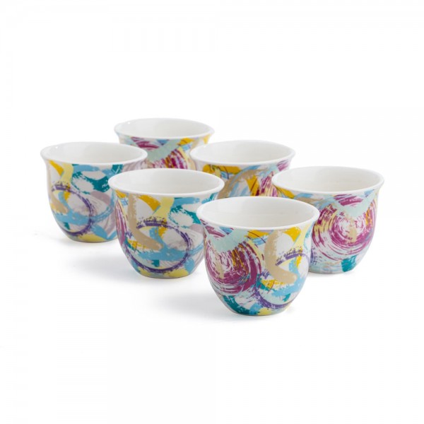 6pcs coffee cup set 65cc #22-3697