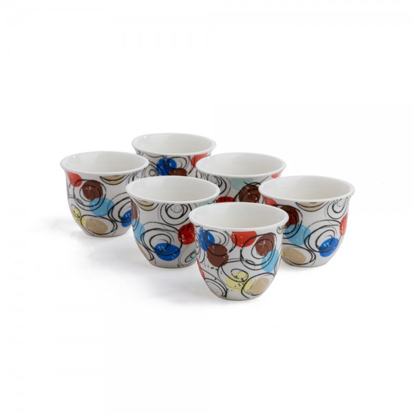 6pcs coffee cup set 100cc #22-3702