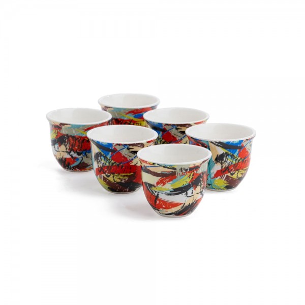 6pcs coffee cup set 100cc #22-3704