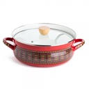 Ghadar Pot With Glass Lid 1.5 L - Red From Alrimaya #22-3822