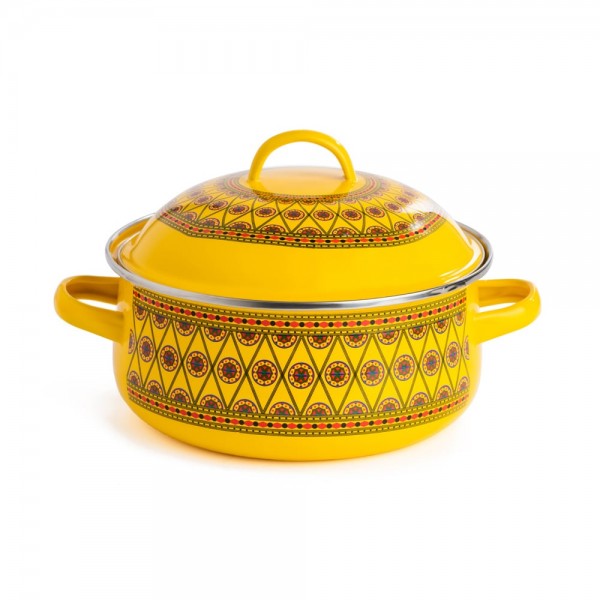 Ghadar Casserole Pot 1.6 L - Yellow From Alrimaya #22-3824