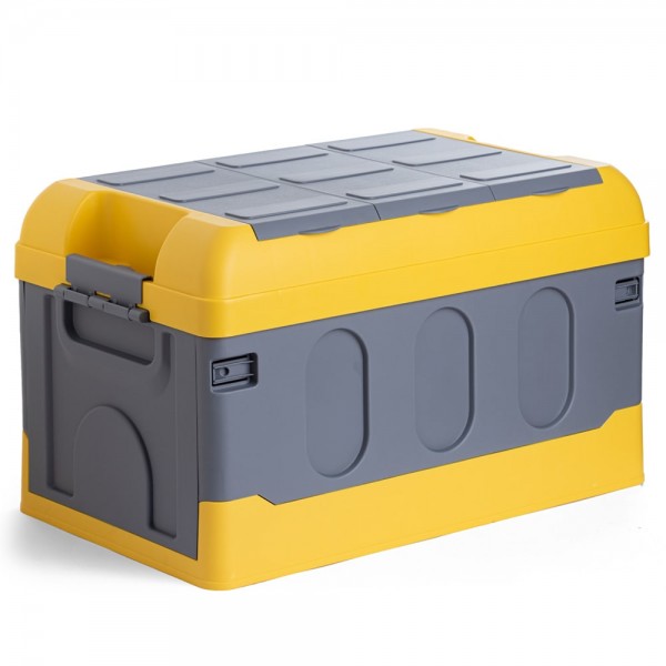 Foldable Storage Box - Grey & Yellow From Alrimaya #22-3836