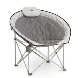 [04682] PADDED ROUND COZY  CHAIR GREY #40025