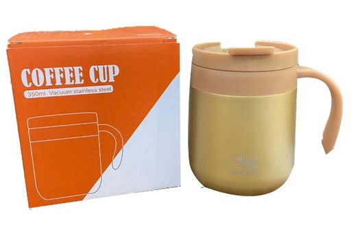 [04719] Coffee Cup Vacuum Stainless Steel with Handle from Zhab (350 ml)