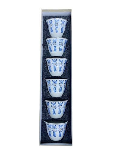 [04856] Set of 6 pcs Coffee Cups from Zhab (Blue)