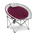 CORE Oversized Padded Round Chair Red/Silver #40142