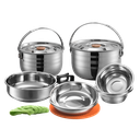 Hiking Portable Pot Set for Six People With Bag #MC-210