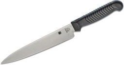 [05002] Kitchen Utility Knife 6.5" Plain Blade, Black Polypropylene Handle #K04PBK