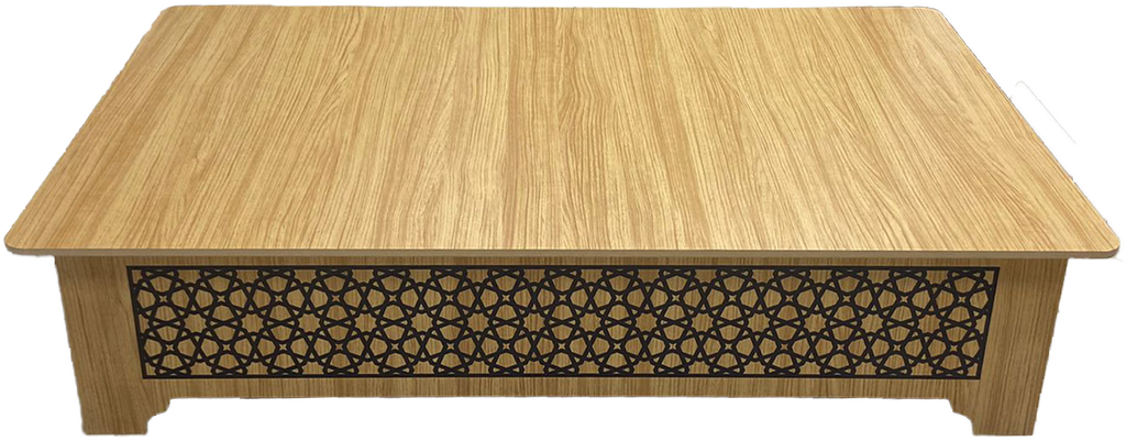 طاولة خشبية مزخرفة مربعة مقاس 160*80*30 سم #EA-BR028M