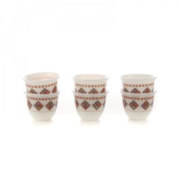 [05158] Set of 12 pcs Coffee Cups Alkaif Almarkaz Medium from Alsaif #K65174/1/M