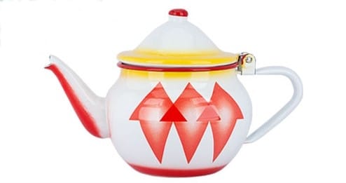 Indonesian ghadar Red Tea pot 10 cm from Alsaif #7616-10RD