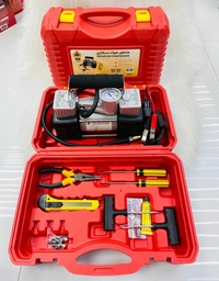 [05578] Air Compressor 2 Cylinder with Red Box & Tyre Tools