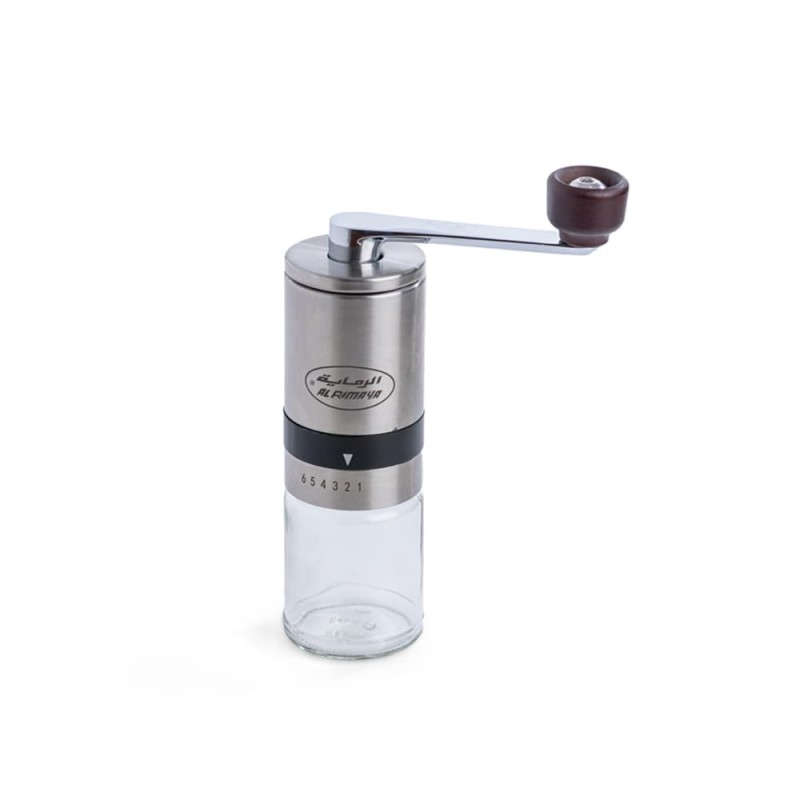 MANUAL COFFEE GRINDER STAINLESS STEEL-120x55x170mm FROM AL-RIMAYA #22-3390