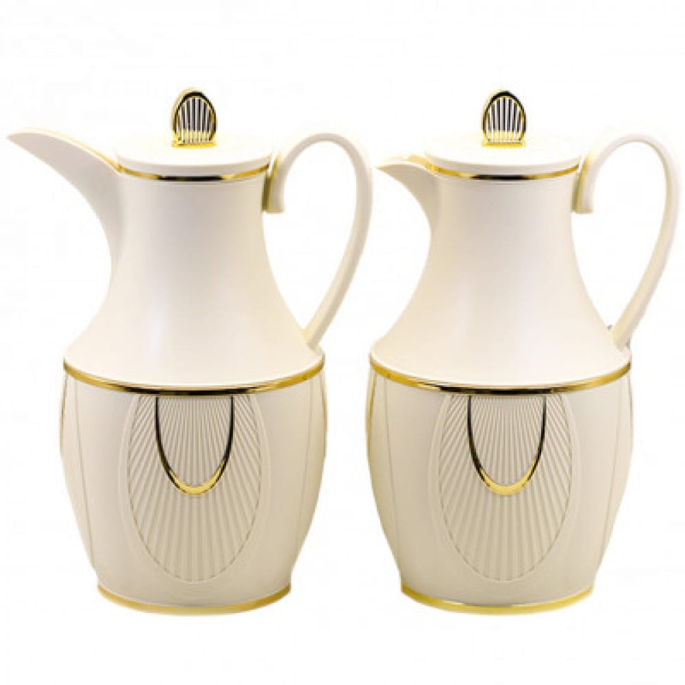 Deva Thermos 2 pcs set of 1 Liter from Alsaif pearly & Gold #k191592-2MIVYG