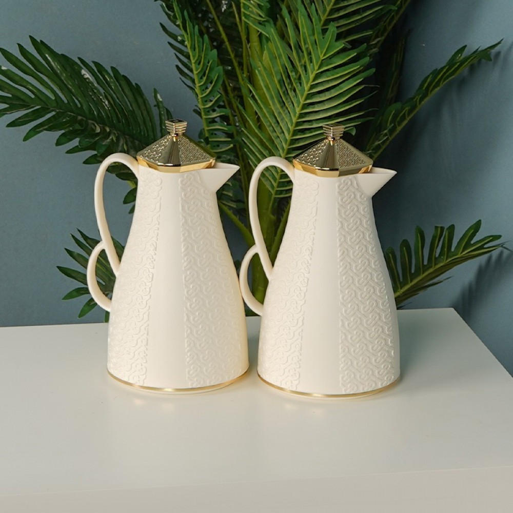Deva Thermos 2 pcs set of 1 Liter from Alsaif Pearly & Gold #k191597-2MIVYG