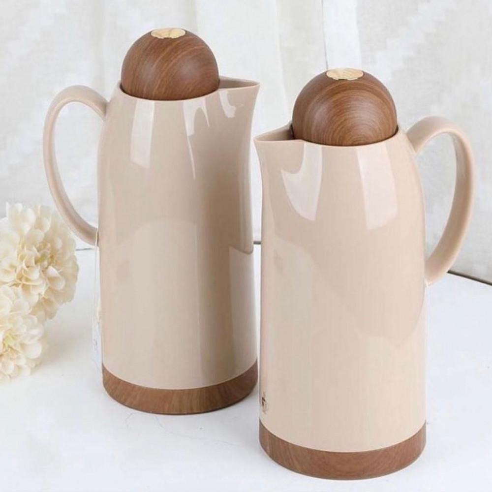Deva Thermos 2 pcs set of 1 Liter from Alsaif Brown & Gold  #k191619-2LCF