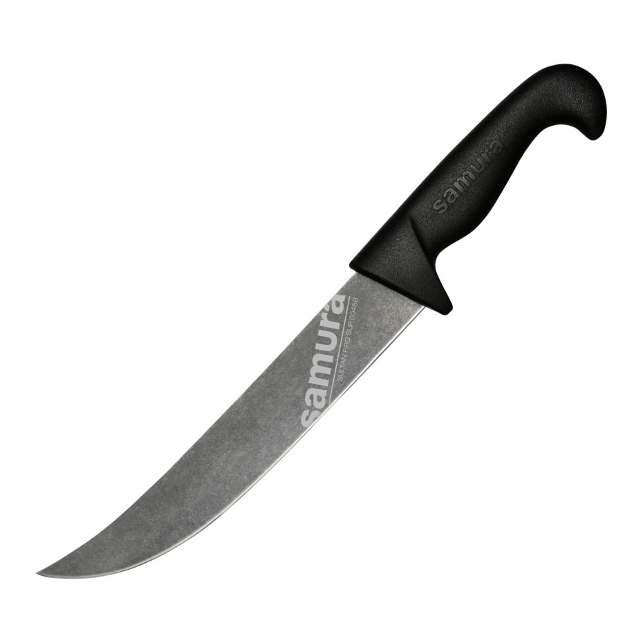 Samura SULTAN PRO Stonewash Slicer Pichak Long 8.4"/213 mm, Black Handle #SUP-0045B