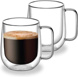 [05906] BLACKSTONE Double Wall Glass Tumbler Cups, suitable for coffee, coffee cups 2PC Set 300 ML #DH924