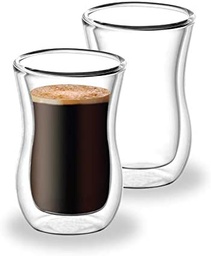 [05911] BLACKSTONE Double Wall Glass Tumbler Cups, suitable for coffee, coffee cups 2 pc set 100 ML #DG891