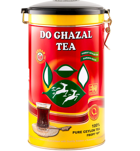 [06080] شاي دو غزال علبة معدنية احمر 400 جرام