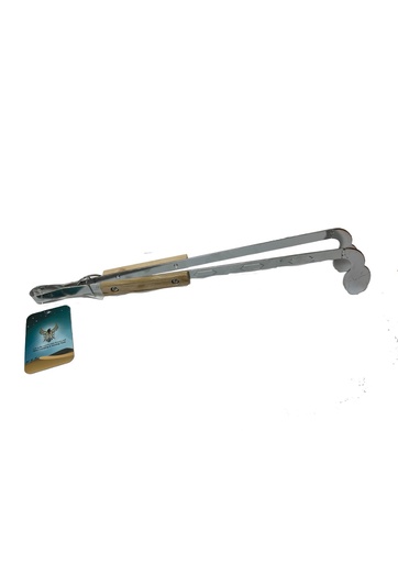 [06083] ALHOR BBQ TONGS WITH WOODEN HANDLES #MBJ (37 cm)
