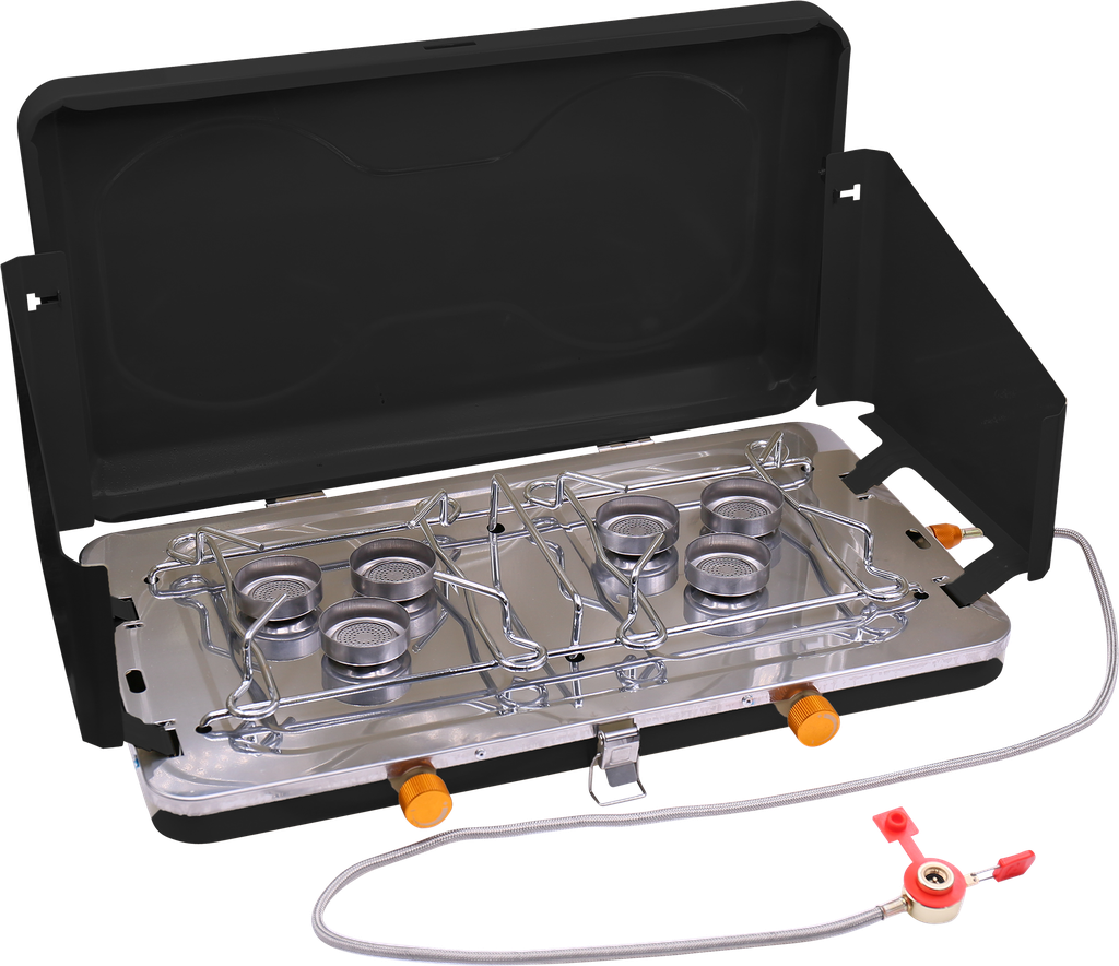 F22 DOUBLE BURNER TURBO STOVE FROM ALHOR