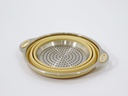 ALHOR FOLDABLE SILICONE COLANDER WITH STAINLESS STEEL HOLES