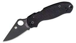 [06298] Spyderco Para 3 Folding Knife S45VN Black Plain Blade, Black G10 Handle #C223GPBK