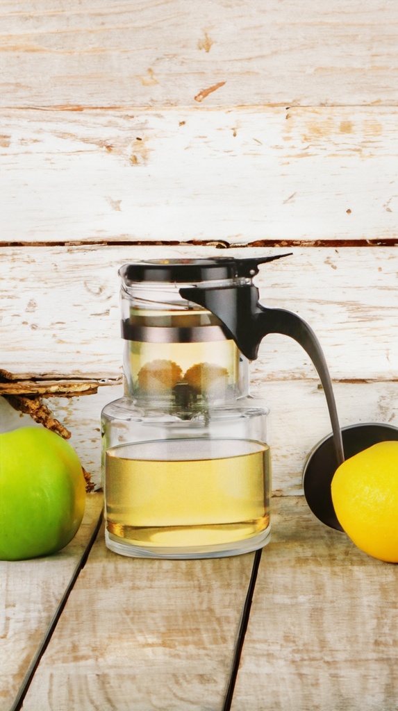 Al Samadoy Heat Resistant Glass Tea Pot with plastic handle #96094/5