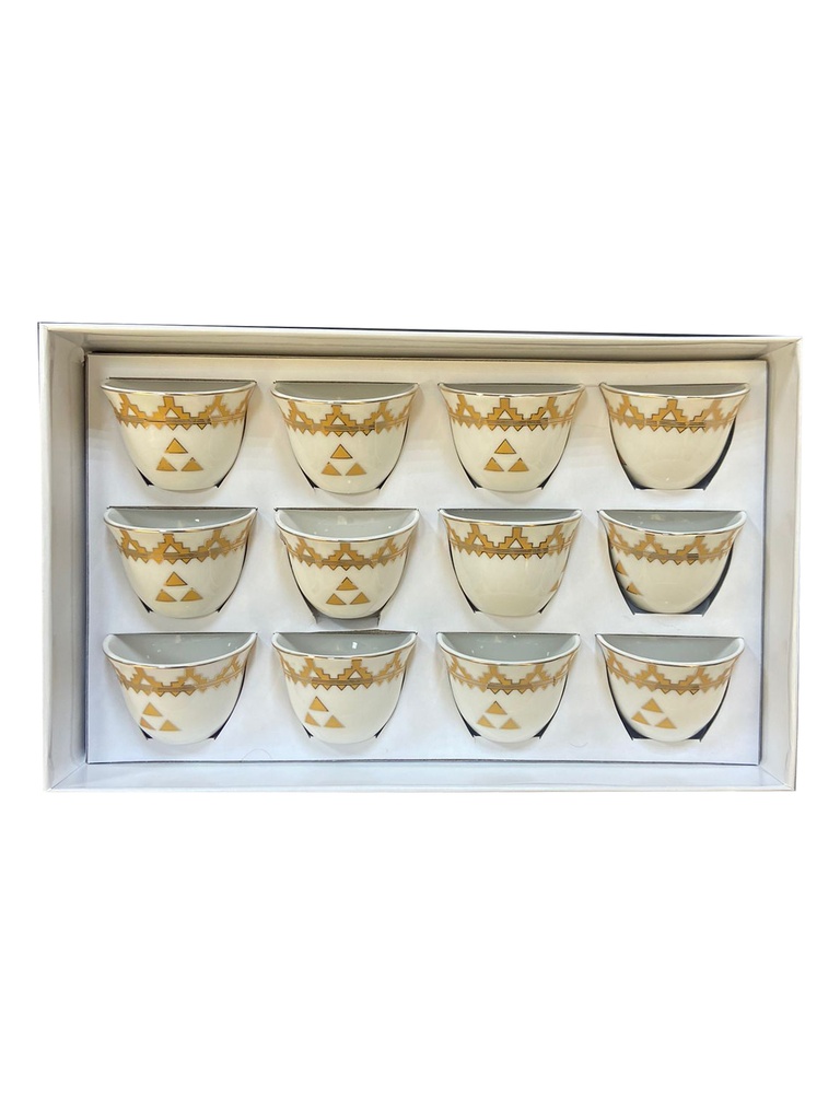 Albadia Small Golden Coffee Cup Set #K692223/G/3