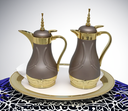 Cidar Thermos 2 pcs set of 1/0.7 liter Golden Brown from Alsaif #K195671/2LCFG