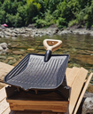 ALHOR ALUMINUM BBQ PLATE WITH WOODEN HANDLE 